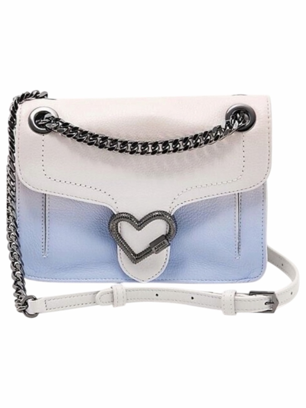 Aimee Kestenberg Lovers Lane Blue Ombré Convertible Leather Shoulder Bag